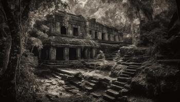 oude ruïnes van angkor, een beroemd reizen bestemming voor archeologie gegenereerd door ai foto