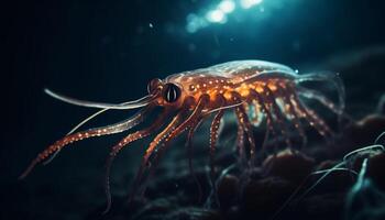 kleurrijk onderwater- wereld vitrines schoonheid in natuur en dier dieren in het wild gegenereerd door ai foto