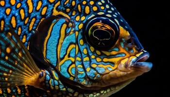 gestreept hagedis schattig portret vitrines levendig kleuren in natuur schoonheid generatief ai foto