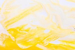 verf penseelstreek textuur achtergrond van gele aquarel