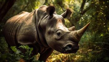 groot herbivoor zoogdier begrazing in de Afrikaanse wildernis Oppervlakte gegenereerd door ai foto