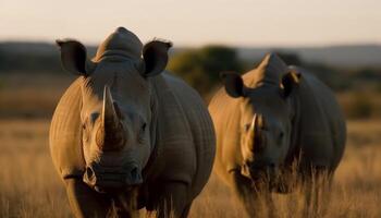 kudde begrazing Aan vlak, schoonheid in natuur dichtbij omhoog portret gegenereerd door ai foto