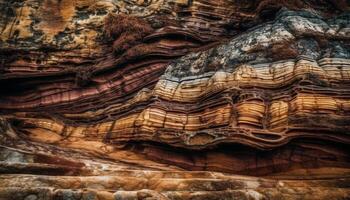 abstract rots vorming vitrines natuurlijk schoonheid in antilope Ravijn ravijn gegenereerd door ai foto