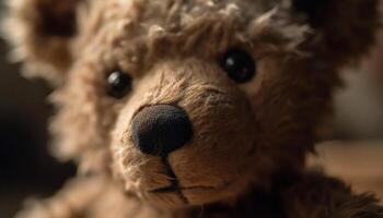 schattig teddy beer speelgoed, pluizig en zacht, perfect kinderjaren geschenk gegenereerd door ai foto