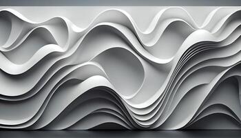 abstract gevormde backdrop met gestreept Golf ontwerp gegenereerd door ai foto