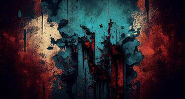 abstract grunge backdrop met gebrandschilderd oud verf ,generatief ai foto