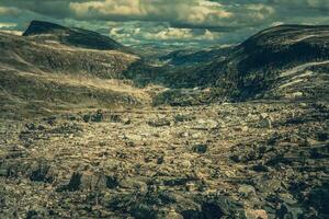 rotsachtig Noors landschap foto