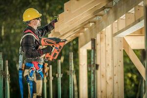 houten gebouw kader werk foto