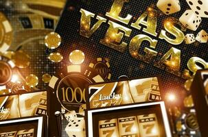 gouden vegas casino concept foto