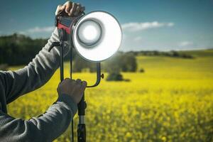 buitenshuis doorlopend krachtig LED licht voor beweging afbeelding film en video foto