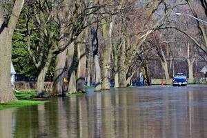 overstroomd straten visie foto