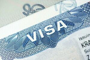 Amerikaans Visa detailopname foto
