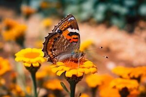 vlinder Aan bloem ai generatief foto