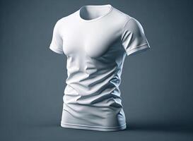 gewoontjes Mannen t-shirt van wit kleur. generatief ai foto