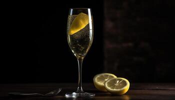 luxe viering met vers wijn en Champagne gegenereerd door ai foto