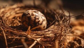 nieuw leven luiken in breekbaar vogel nest gegenereerd door ai foto