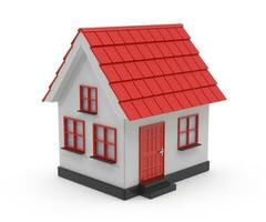 rood klein huis foto