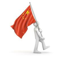 vlag van de volkeren republiek van China foto