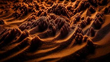 zand duinen golfde in de dor warmte tafereel gegenereerd door ai foto