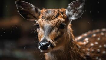 groot zoogdier met gevlekte vacht in sneeuw gegenereerd door ai foto