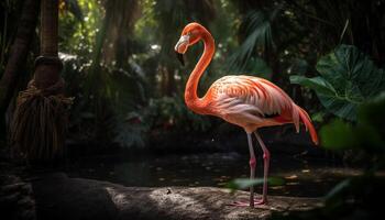 levendig vogel neergestreken Aan tak, natuurlijk elegantie gegenereerd door ai foto