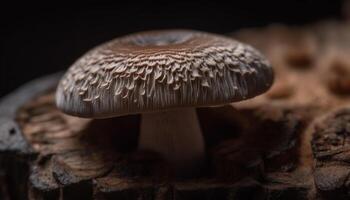 eetbaar schimmels vers van herfst Woud groei gegenereerd door ai foto