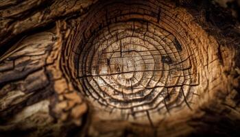 concentrisch boom ringen onthullen oude geschiedenis in hout gegenereerd door ai foto