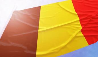 vlag van belgië op de blauwe hemel foto