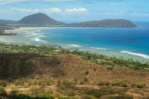 visie over- diamant hoofd in oahu eiland, Hawaii, ons foto