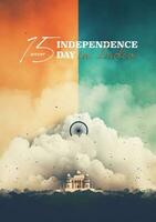 15 augustus Indië onafhankelijkheid dag illustratie ai generatief foto