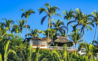 hotels gebouwen huizen in tropisch paradijs in puerto escondido Mexico. foto