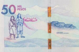 verloren stad Bij Sierra Nevada de de kerstman marta Aan de vijftig duizend Colombiaanse pesos Bill foto