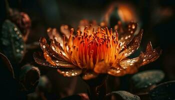 geel lotus water lelie, schoonheid in natuur gegenereerd door ai foto