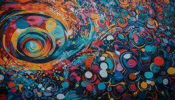 levendig kleuren plons in abstract acryl schilderij generatief ai foto