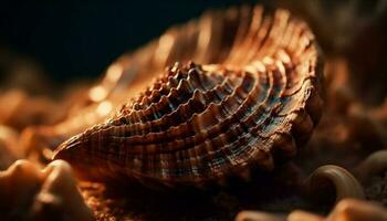 zeeschelp verzameling vitrines schoonheid in natuur gegenereerd door ai foto