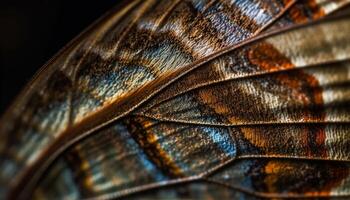 levendig vlinder vleugel wordt weergegeven schoonheid in natuur gegenereerd door ai foto