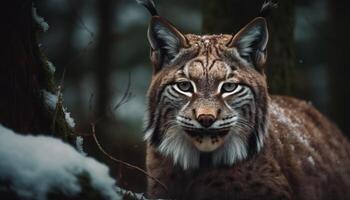 Bengalen tijger staren fel, schoonheid in natuur gegenereerd door ai foto