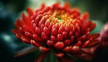 levendig bloemblaadjes van een single dahlia bloem gegenereerd door ai foto