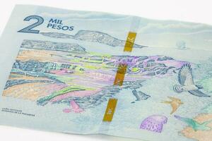 twee duizend Colombiaanse pesos Bill uitgegeven Aan 2016 foto