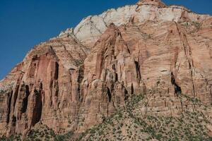 rots muur in Zion np foto