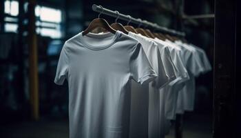 modern kleding op te slaan aanbiedingen elegant kledingstuk verzameling voor mannen mode gegenereerd door ai foto