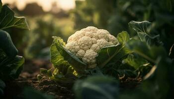vers biologisch groenten geoogst van de boerderij voor gezond aan het eten gegenereerd door ai foto