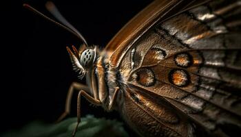 de breekbaar schoonheid van een multi gekleurde vlinder in natuur gegenereerd door ai foto