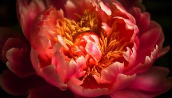 de levendig roze dahlia abstract patroon straalt uit elegantie en schoonheid gegenereerd door ai foto