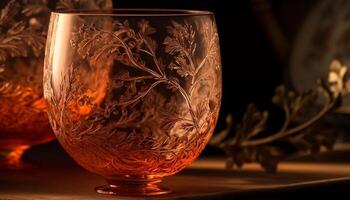 luxe whisky glas weerspiegelt elegant viering vlam gegenereerd door ai foto