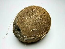 kokosnoten geïsoleerd Aan een wit achtergrond foto
