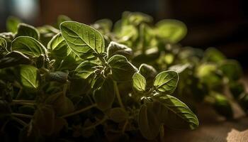 vers pepermunt bladeren voor gezond zomer salades gegenereerd door ai foto