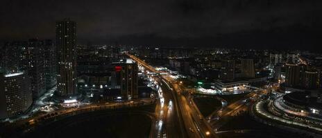 antenne visie van de istambul bedrijf wijk. foto