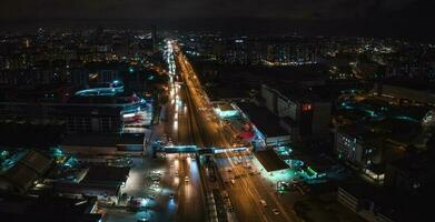 antenne visie van de istambul bedrijf wijk. foto