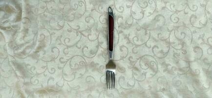keuken vork met chroom kleur van metaal foto